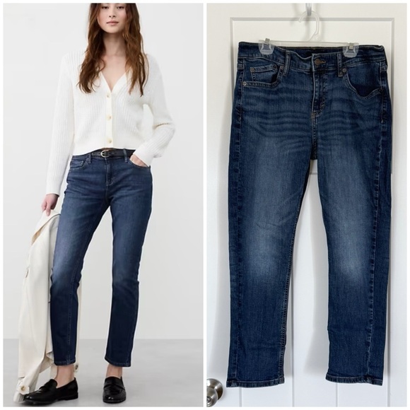 Banana Republic Girlfriend Dark Wash Ankle Jeans - 28/6P - Picture 1 of 5
